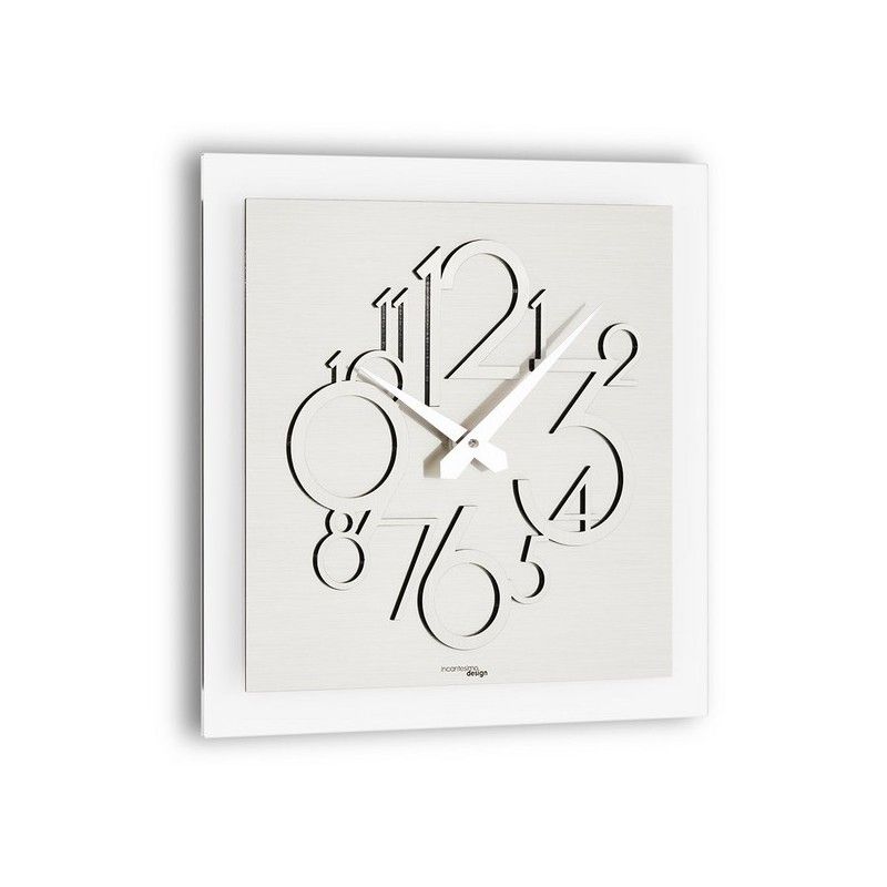 Metropolis wall clock - brushed metal