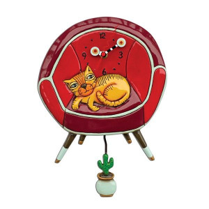 Pendule Murale Chat Sur Fauteuil