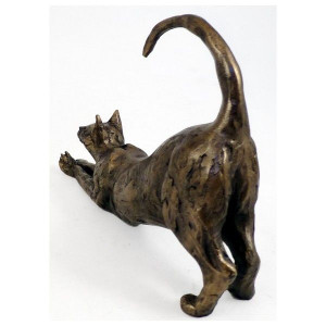 Sculpture Chat Maisie patinée bronze