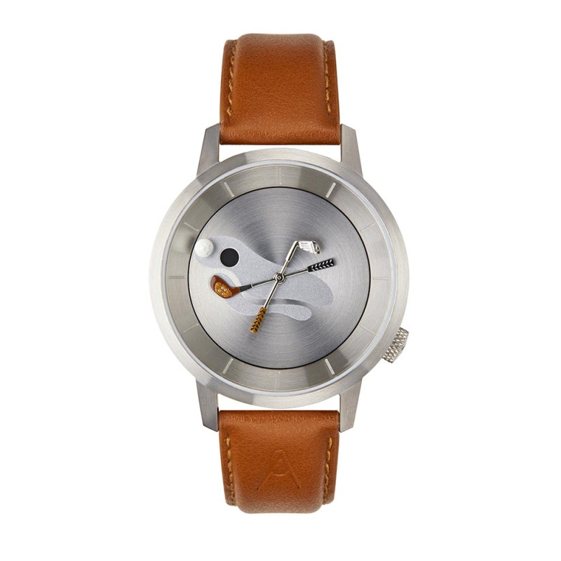 Montre th me Golf 02 38 Acier bross